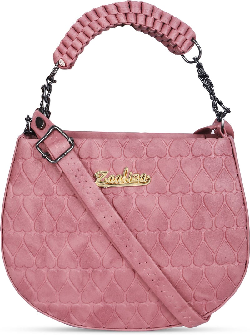 Osman Stylish Peach Heart Design Sling Bag for Girls - Image 2